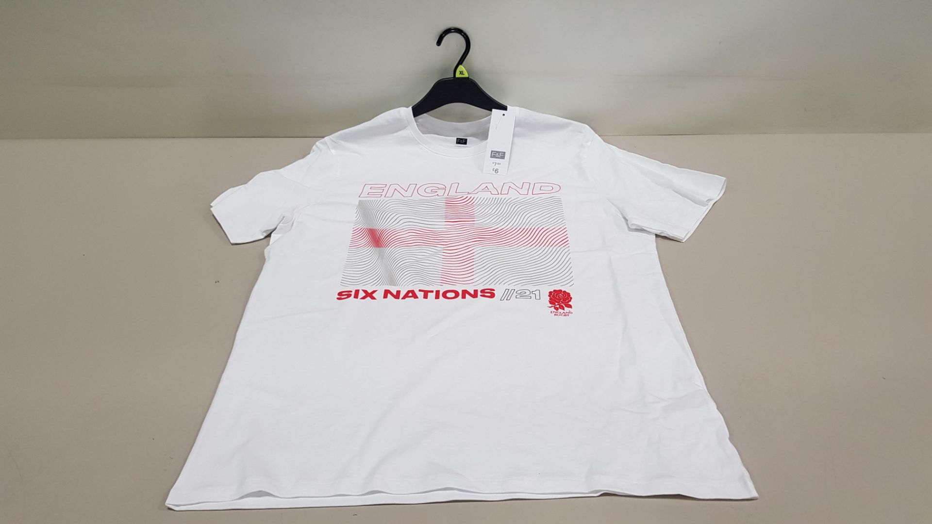 100 X BRAND NEW ENGLAND RUGBY SIX NATIONS 2021 CREWNECK T SHIRTS SIZE XL AND 2XL