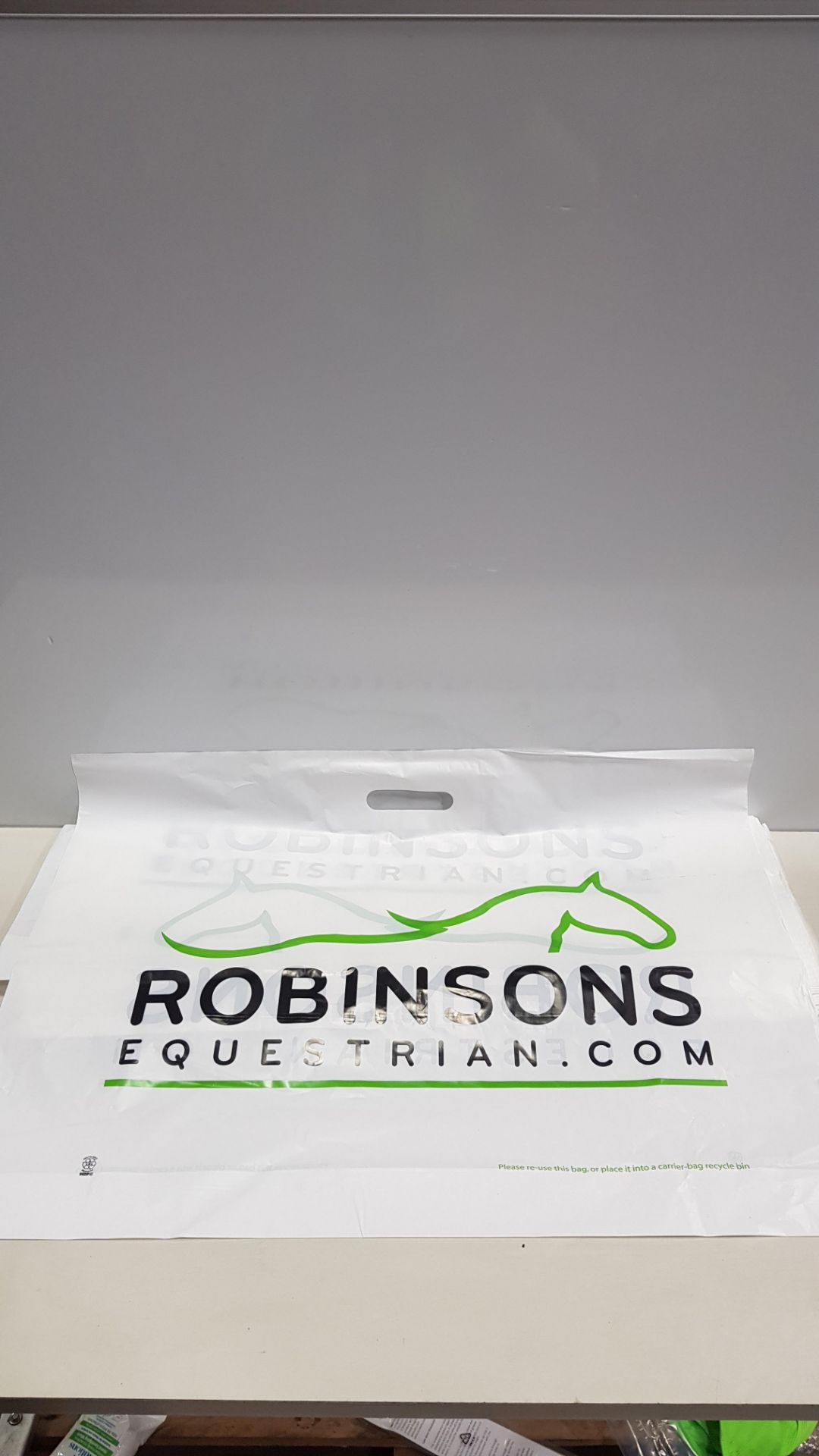 3,000 BRAND NEW PLASTIC BAGS ROBINSONS EQUESTRIAN.COM 70 X 50CM.IN 12 BOXES