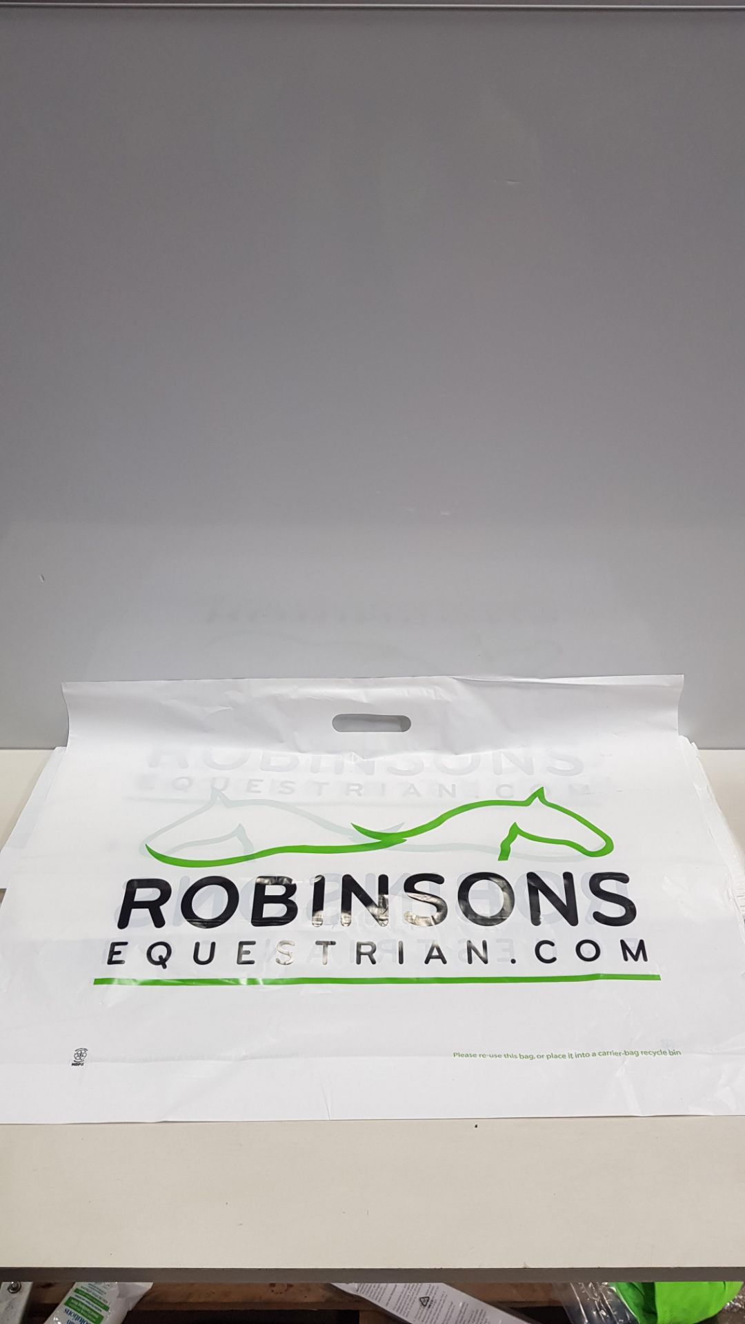 3,000 BRAND NEW PLASTIC BAGS ROBINSONS EQUESTRIAN.COM 70 X 50CM.IN 12 BOXES