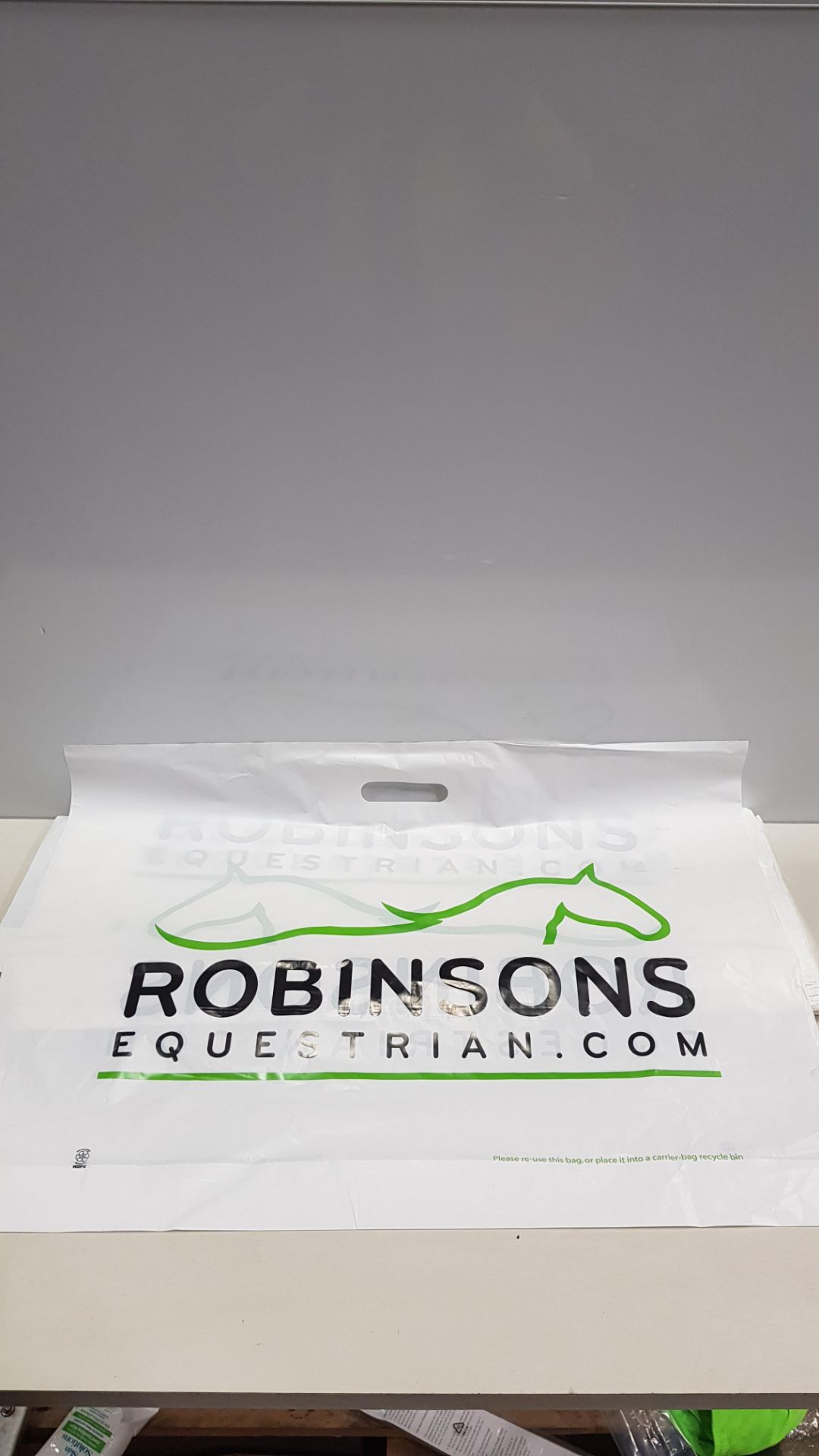 3,000 BRAND NEW PLASTIC BAGS ROBINSONS EQUESTRIAN.COM 70 X 50CM.IN 12 BOXES