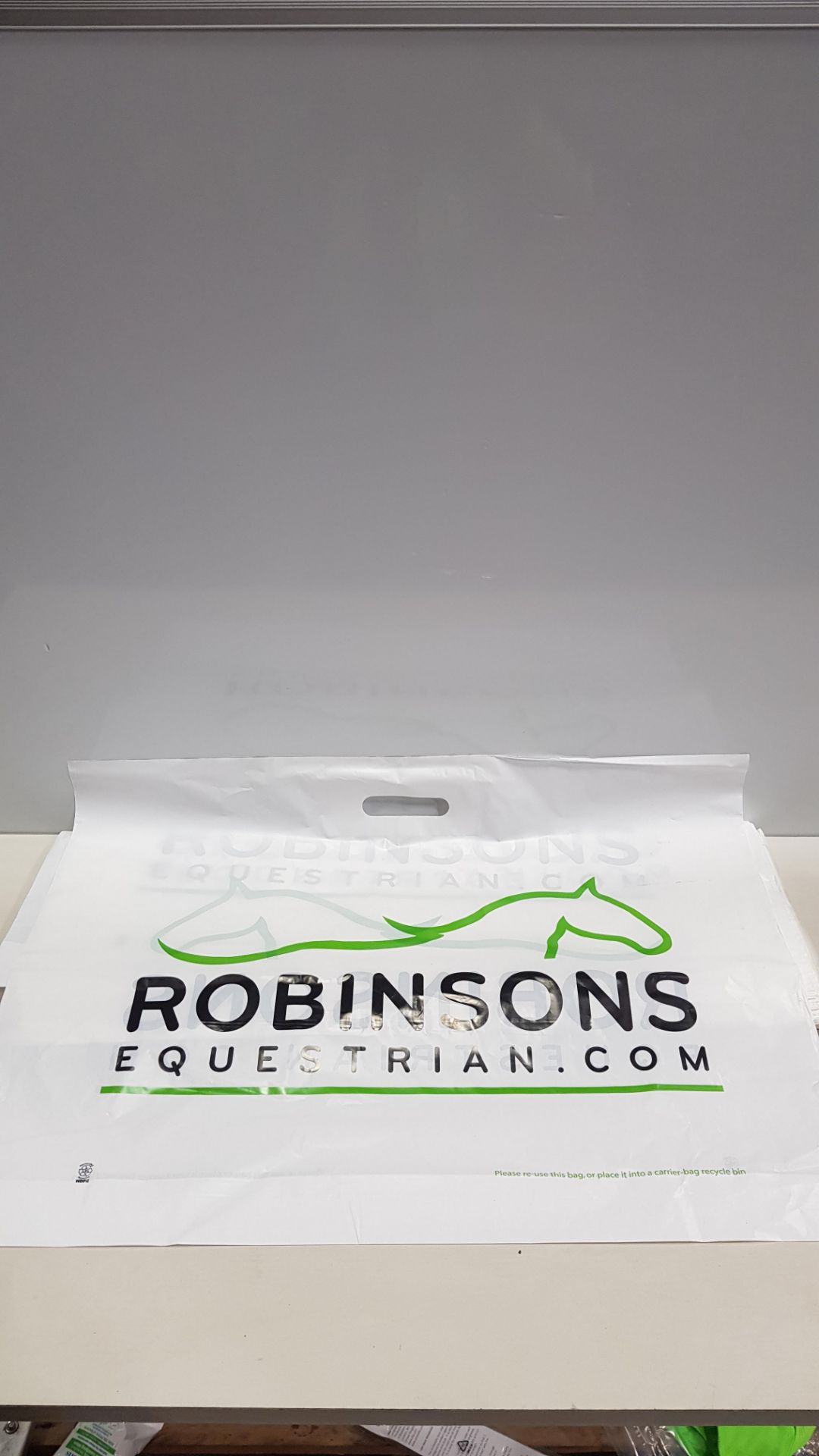 3,000 BRAND NEW PLASTIC BAGS ROBINSONS EQUESTRIAN.COM 70 X 50CM.IN 12 BOXES