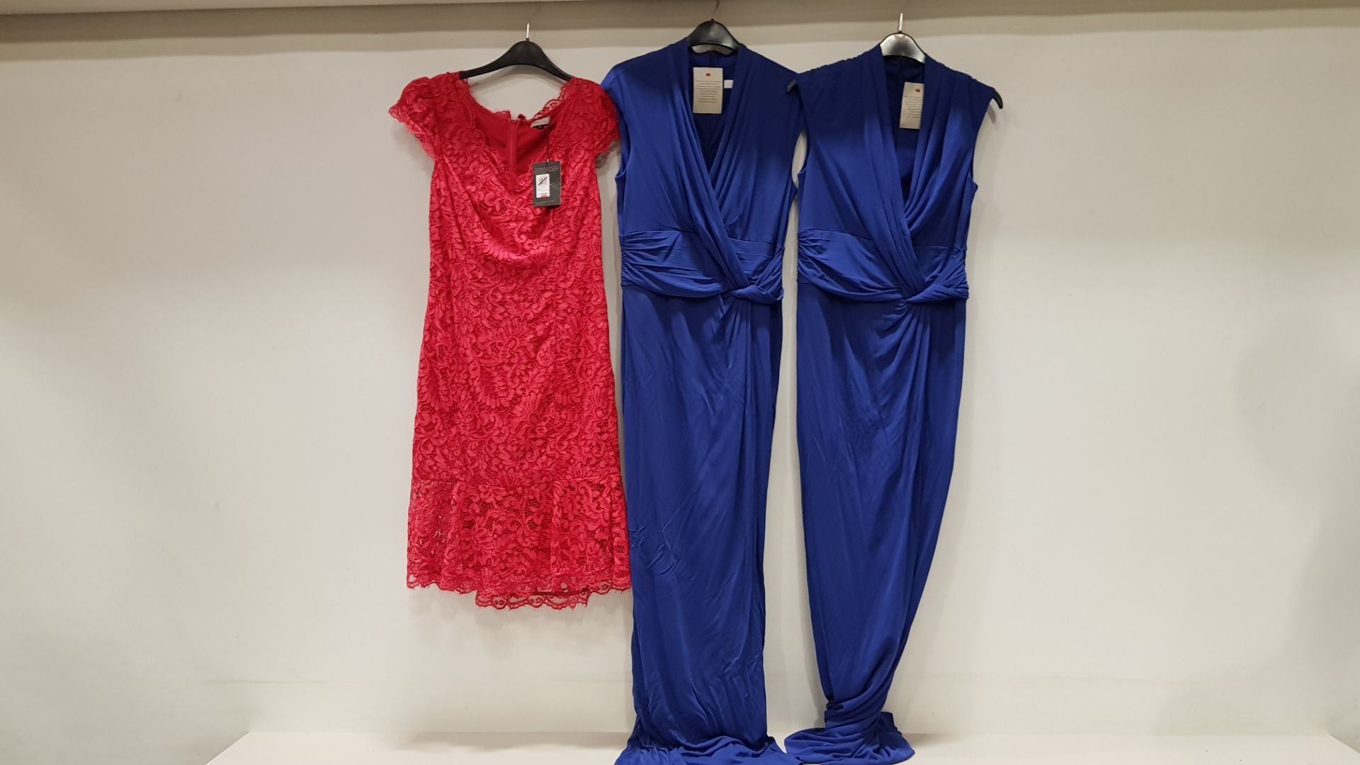 3 X BRAND NEW WOMEN'S DRESSES SIZE 10, 2 X JOHN LEWIS DRAPED TWIST WAIST DRS BLUE, 1 X BRUCE