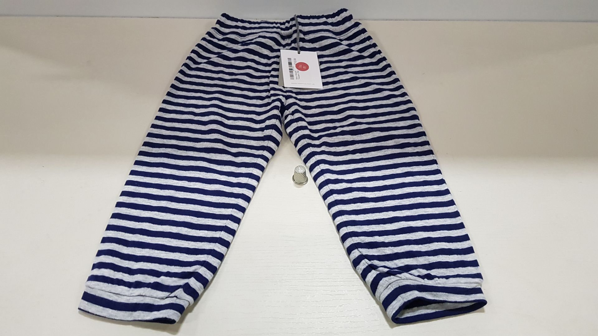 9 X BRAND NEW HAPPYOLOGY KIDS SETS NAVY STRIPED TEES AND PANTS IE AGE 18-24 AND 12-18 MONTHS RRP £