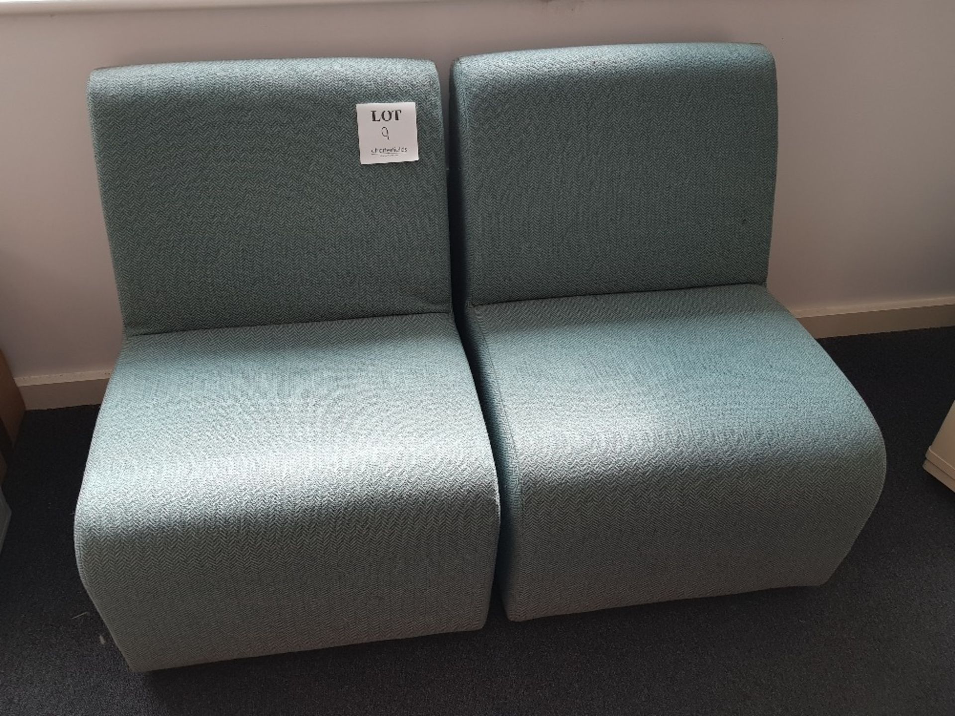 2 - cloth upholstered chairs