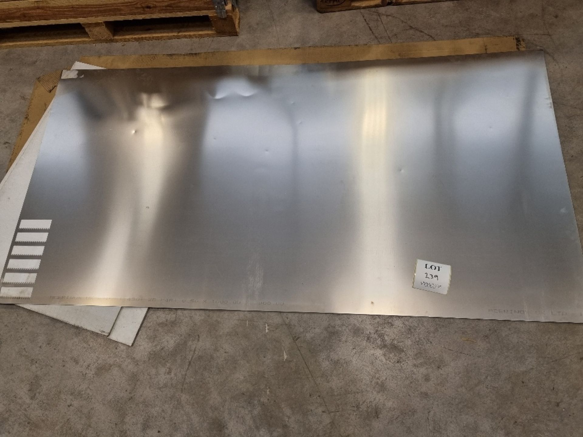 Sheet of stainless steel 1000 x 2000 and 0.5mm thick with some small section cut outs in