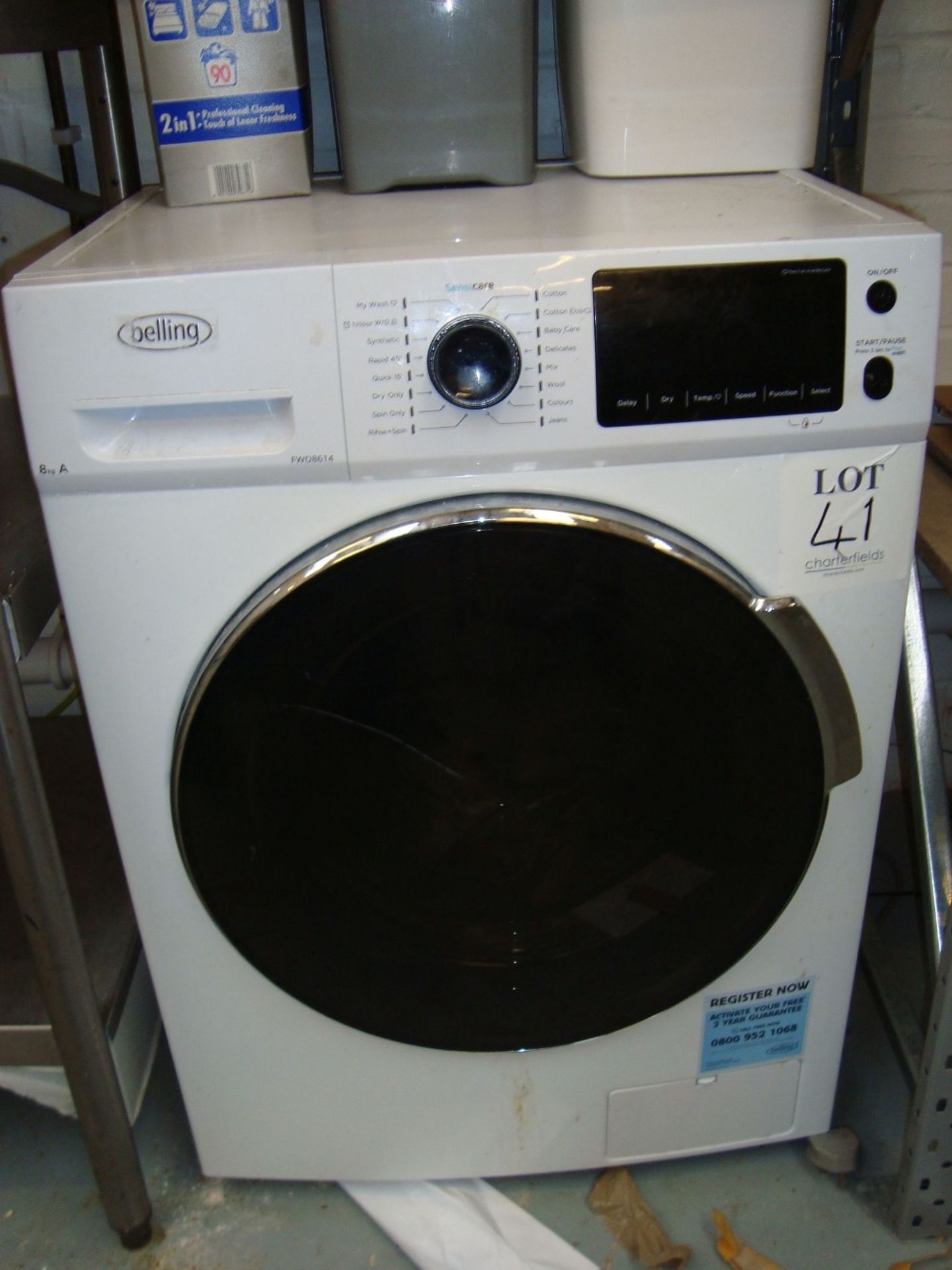 A Belling FWD 8614 8kg domestic washing machine
