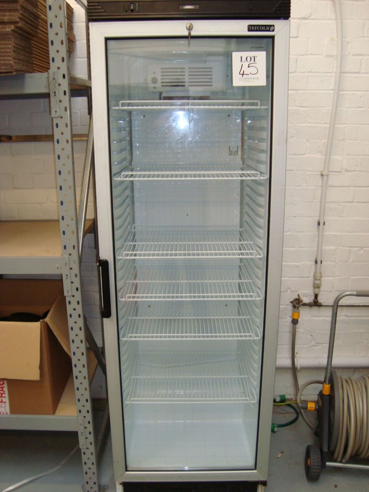 A Tefcold FS1380 full height single door display fridge