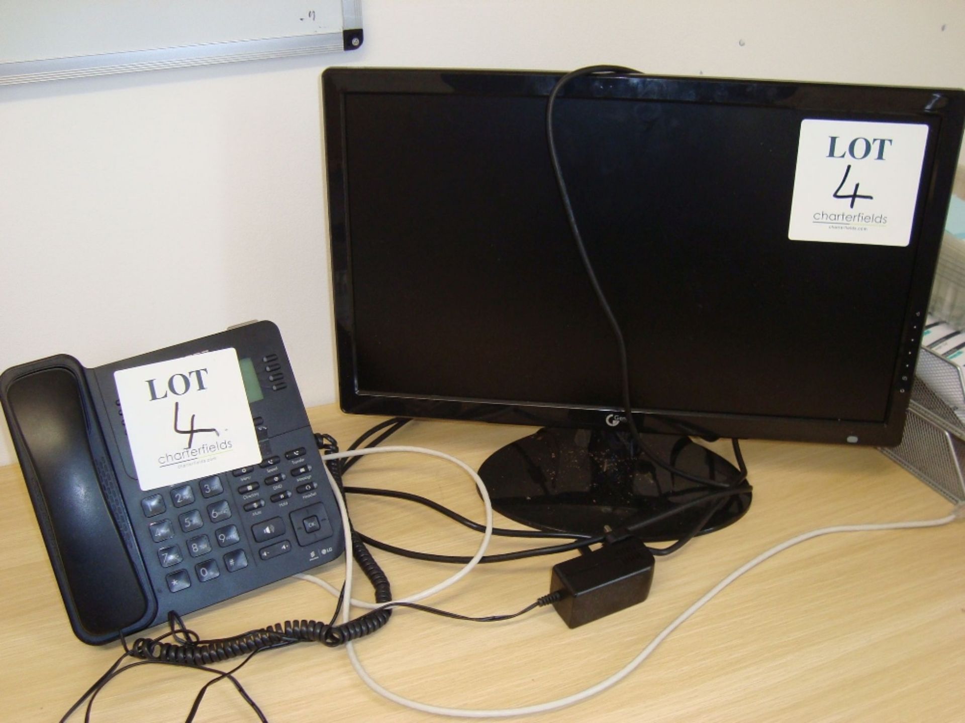 A quantity of electronic computer and office equipment including three flat screen monitors, TSC - Image 2 of 5