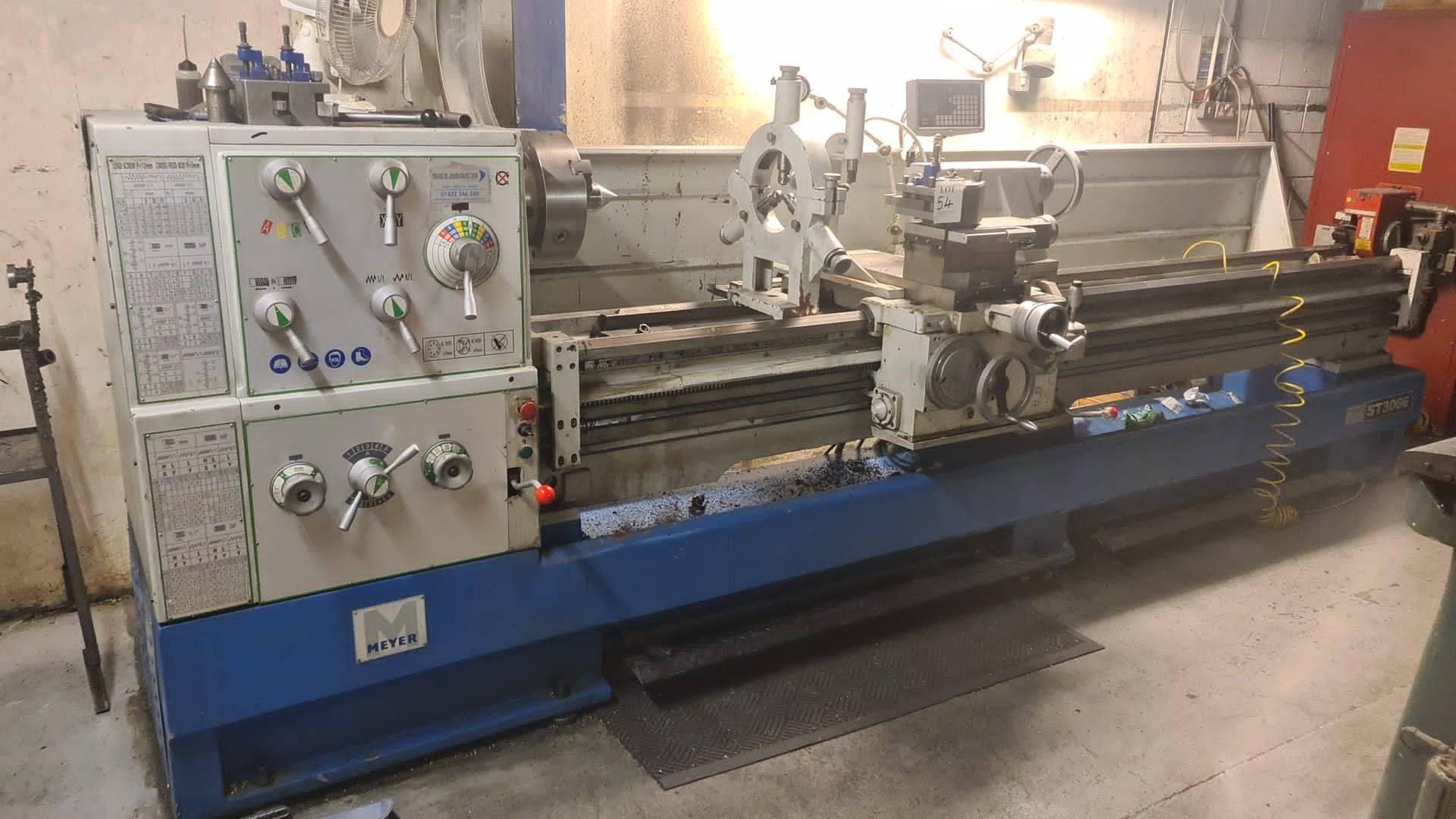 Meyer ST 3066 precision centre lathe with Sino SDS 6-2V control, Serial No. 0717080160, Year of