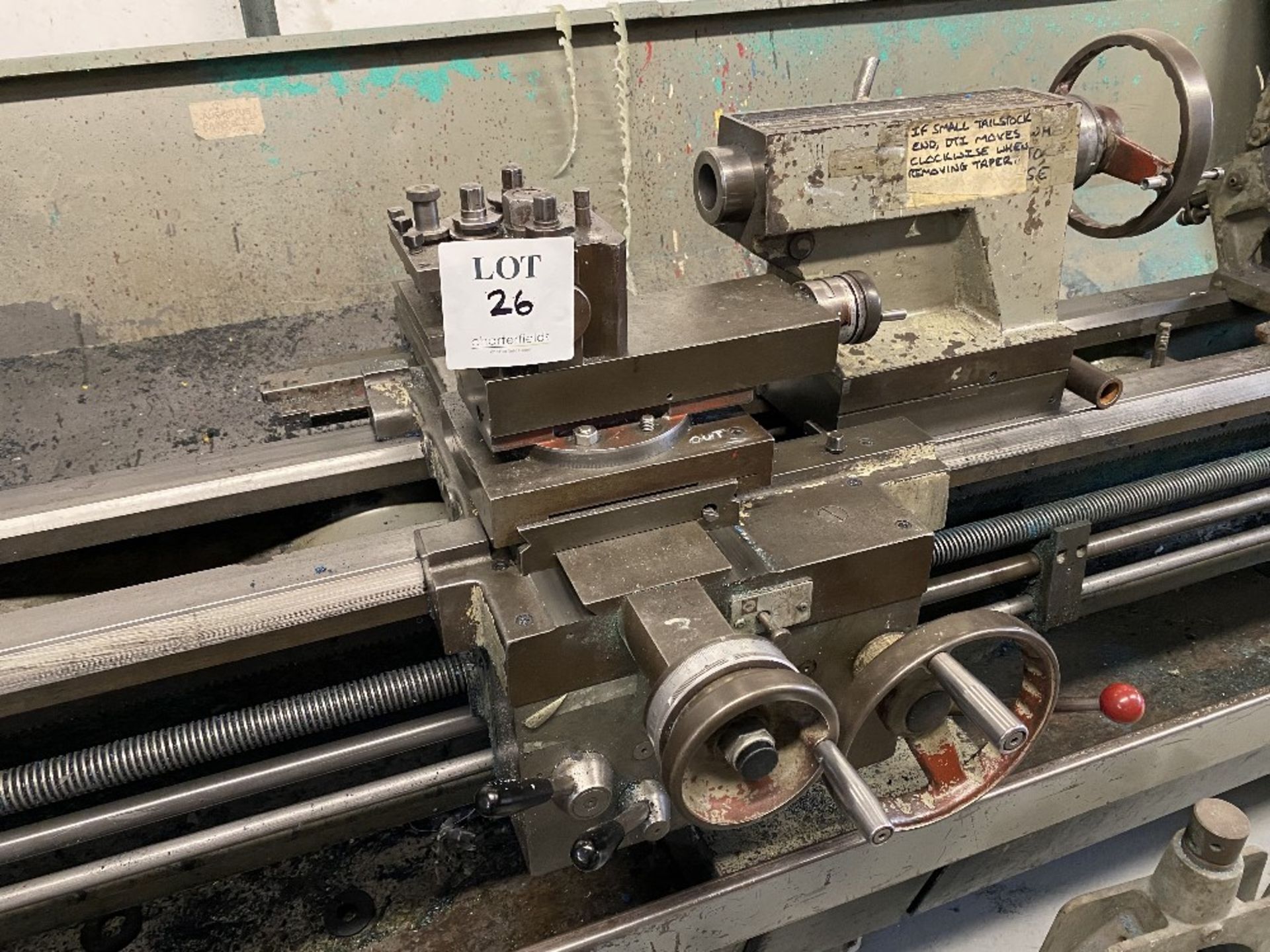 Colchester Mastiff 1400 Mark 2 gap bed lathe with 3 jaw chuck and tailstock, maximum length - Image 3 of 5