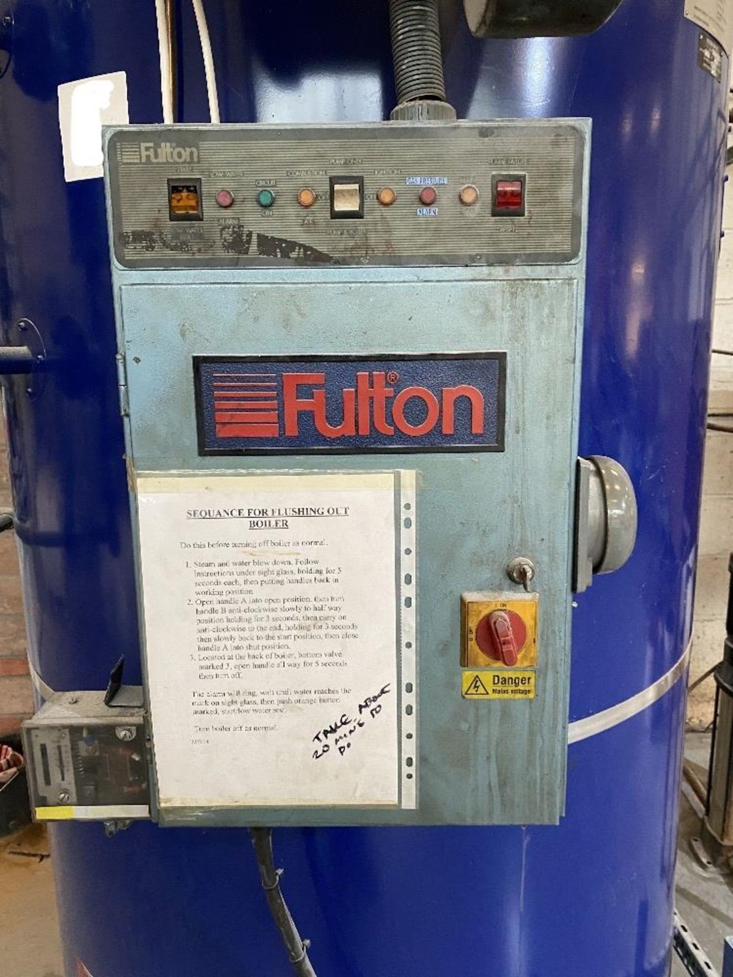 Fulton fuel-fired steam boiler, model 30J, Serial No. B9883, Year of Manufacture 2017 (METHOD - Image 2 of 6