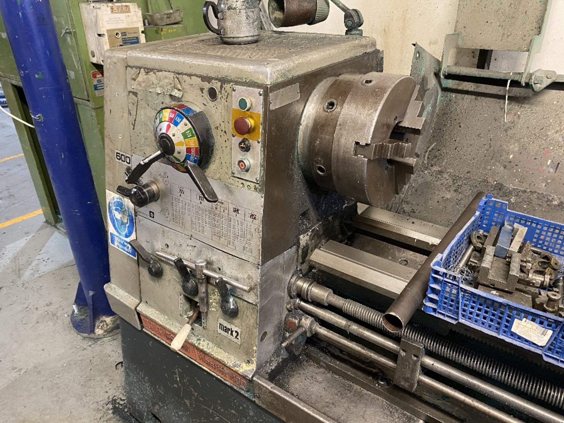 Colchester Mastiff 1400 Mark 2 gap bed lathe with 3 jaw chuck and tailstock, maximum length - Image 2 of 5