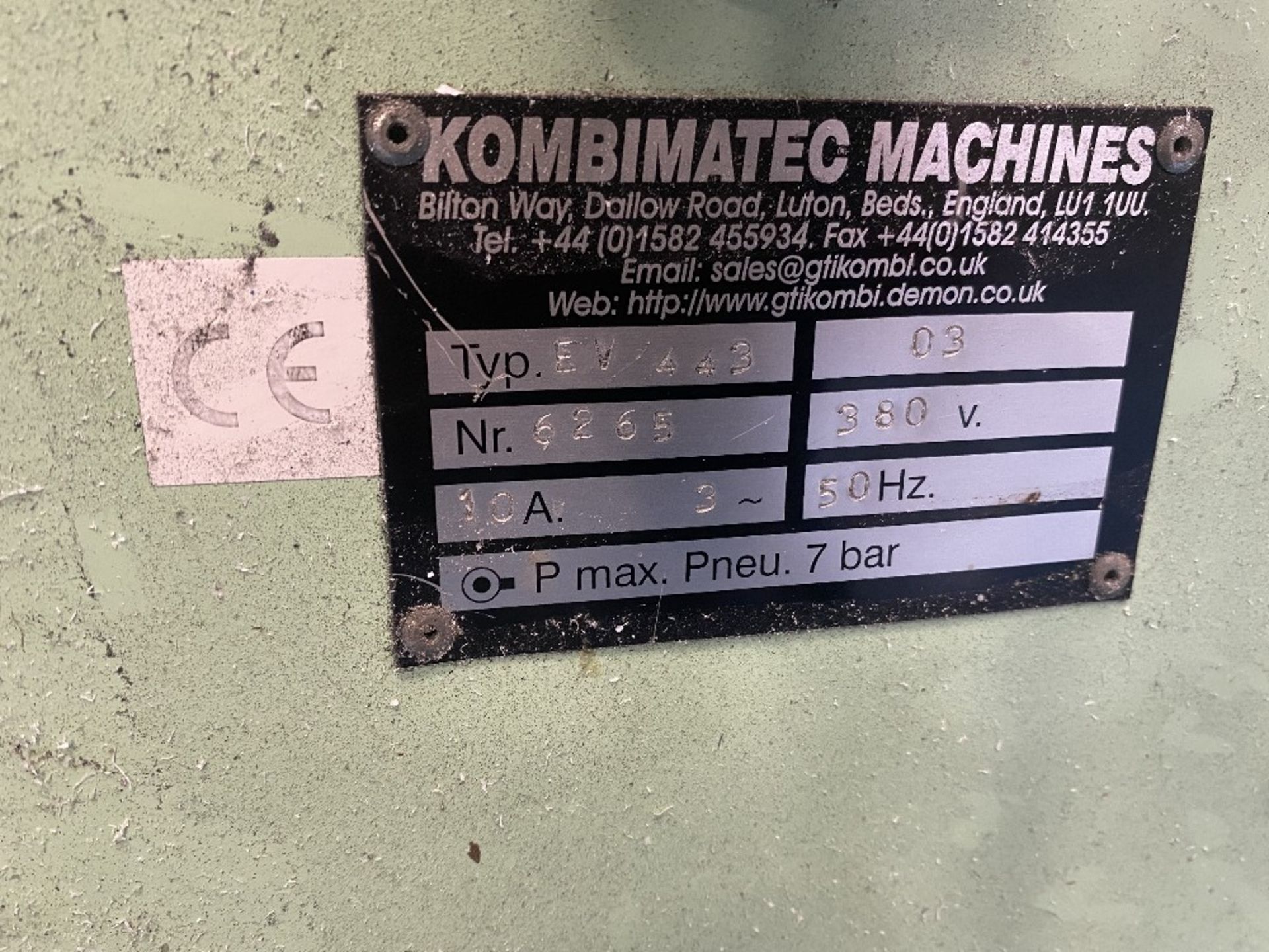 Kombimatec EV443 corner cleaner, Year of Manufacture 2003, Machine Number 6265 (METHOD STATEMENT AND - Image 3 of 3