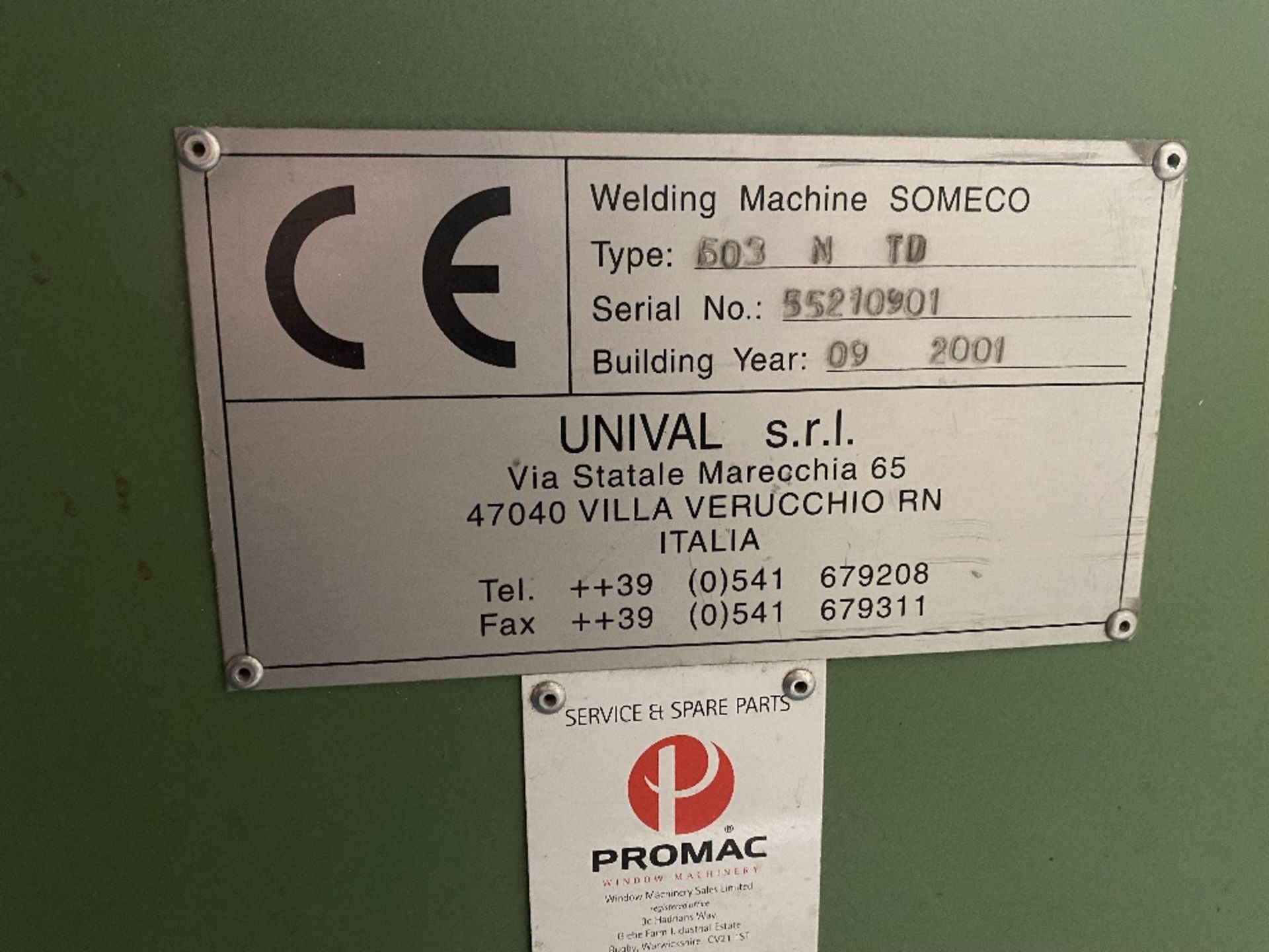 Someco 503 NTD three head turret welder, Year of Manufacture 2001, Serial Number 55210901 (METHOD - Image 4 of 4