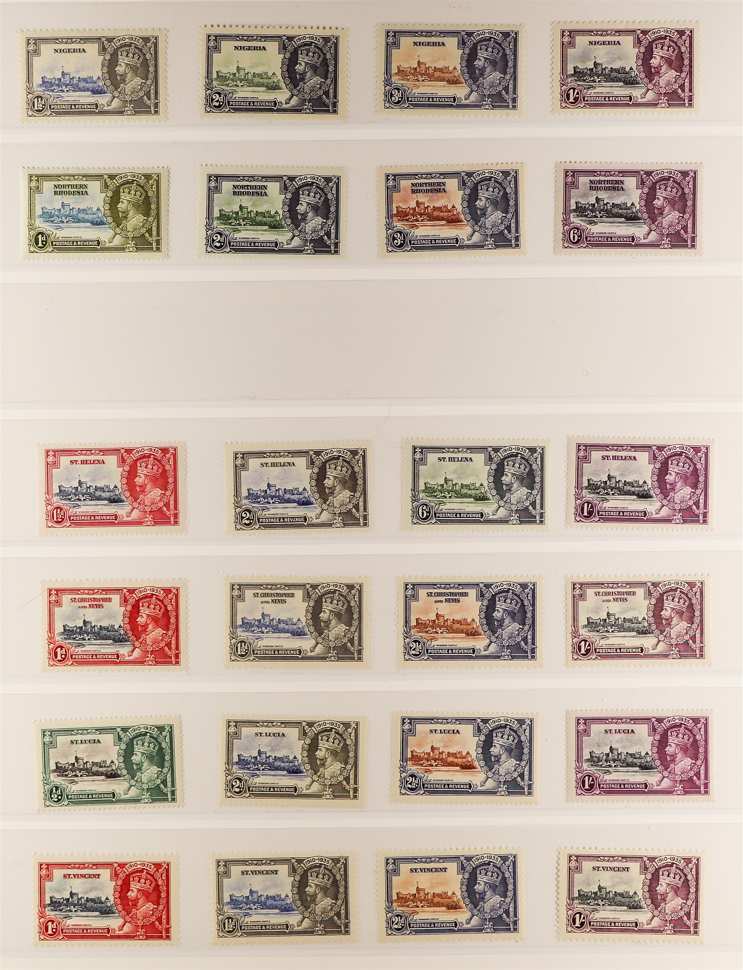 COLLECTIONS & ACCUMULATIONS 1935 SILVER JUBILEE OMNIBUS near- complete British Empire issue - Image 8 of 10