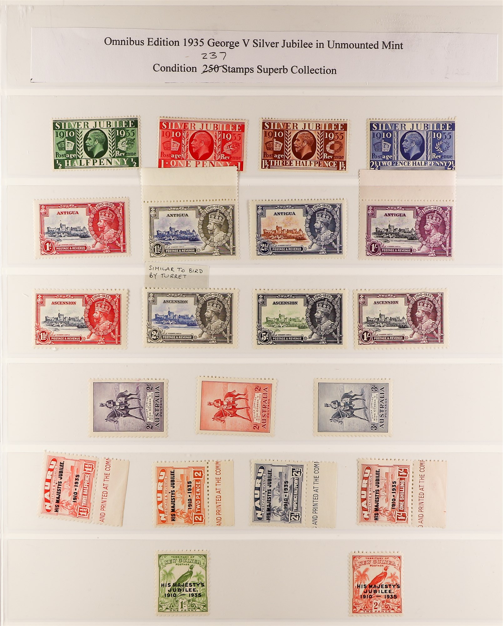 COLLECTIONS & ACCUMULATIONS 1935 SILVER JUBILEE OMNIBUS near- complete British Empire issue