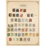 BELGIUM 1849 - 1939 COLLECTION of mint & used stamps and miniature sheets on old album pages, from
