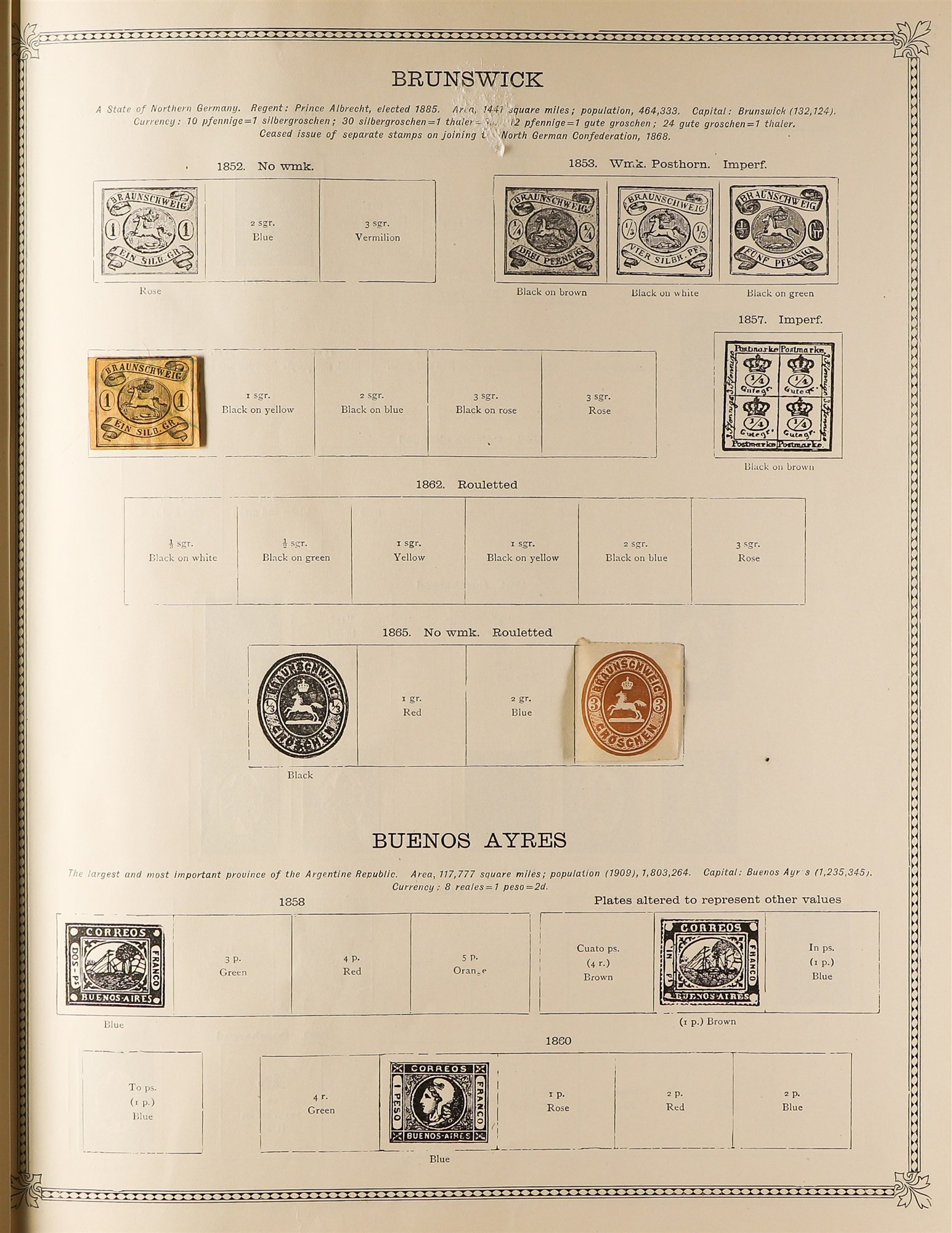 COLLECTIONS & ACCUMULATIONS SG "IDEAL" ALBUMS FOR COMMONWEALTH & FOREIGN. Pair of matching gold-leaf - Image 4 of 16