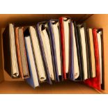 COLLECTIONS & ACCUMULATIONS COLLECTOR'S CLEAR-OUT of 11 albums and stockbooks in large box. The