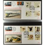 GREAT BRITAIN BENHAM CHANNEL TUNNEL COVERS COLLECTION. 1996 - 2000 collection of Benham silk "