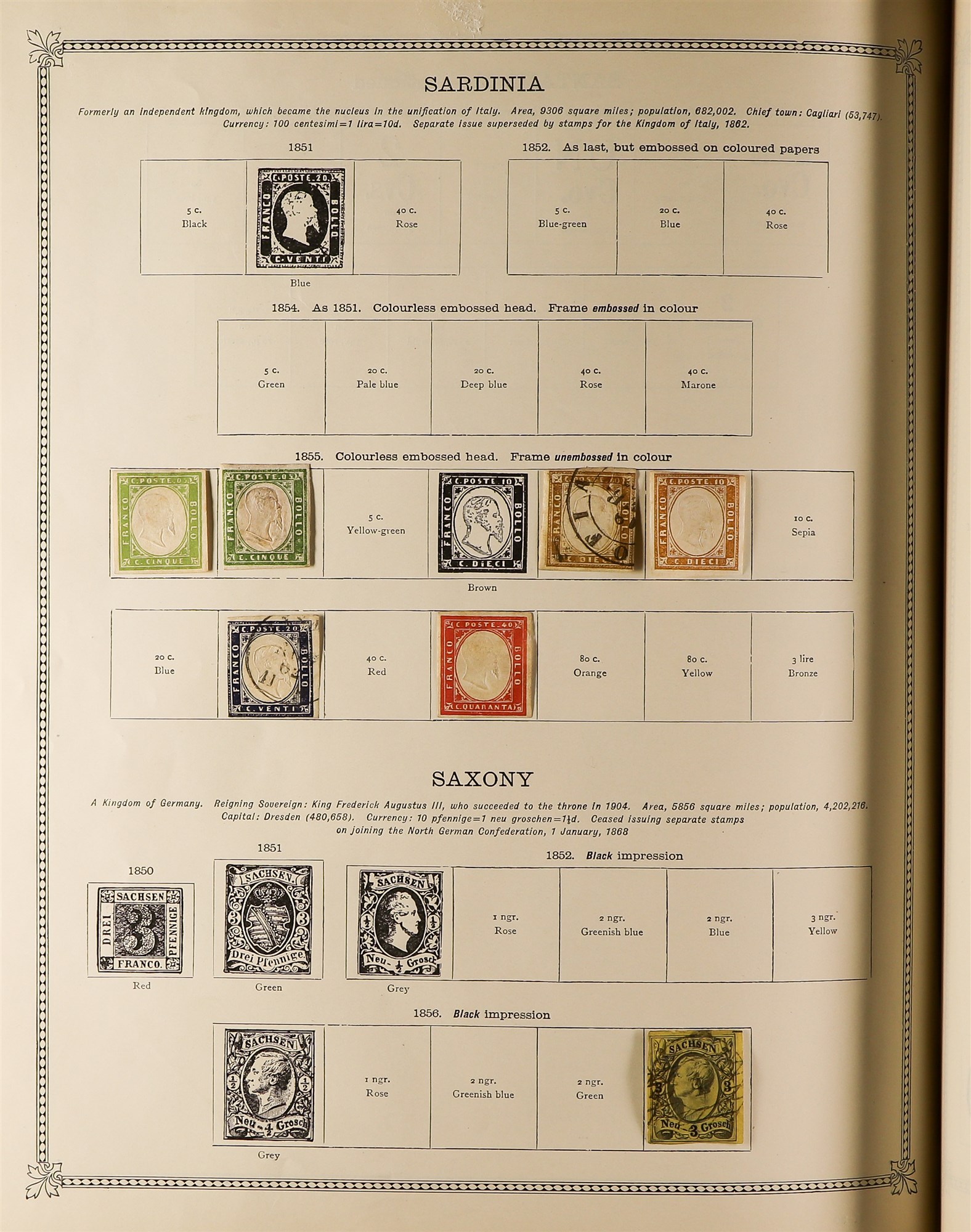 COLLECTIONS & ACCUMULATIONS SG "IDEAL" ALBUMS FOR COMMONWEALTH & FOREIGN. Pair of matching gold-leaf - Image 11 of 16