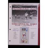 GREAT BRITAIN 1966 SIR ALF RAMSEY SIGNED. A special sheet for the 1966 World Cup stamp set,