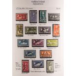 FALKLAND IS. DEPS. 1963 TO 1985 NEVER HINGED MINT + VERY FINE USED COLLECTION well- presented on