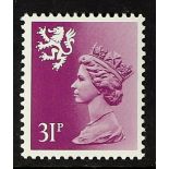 GB.REGIONS SCOTLAND 1985 31p bright violet type II, SG S51Ea, never hinged mint. Cat £180