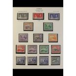 CYPRUS 1937 - 1941 MINT COLLECTION on album pages, basic completion for the period incl 1938-51