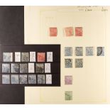 SOUTH AFRICA -COLS & REPS GRIQUALAND WEST small collection of used stamps on album page & stock