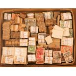 NIGERIA BUNDLEWARE ACCUMULATION used stamps duplicated in bundles, spans 1935 to 1953 issues, some