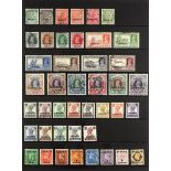 BAHRAIN 1934 - 1950 USED COLLECTION on Hagner pages near basic completion for the period (1948 15r