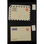 GERMANY EAST 1957 - 1960 AEROGRAMME COLLECTION of 11 unused printed to private order air letters,