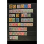 SARAWAK 1869 - 1928 MINT COLLECTION on Hagner page includes 1869 3c part gum, 1875 set (less 6c),