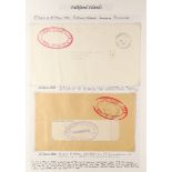 FALKLAND IS. 1972 FALKLAND IS. COMPANY PROVISIONALS. 1972 (12 Apr - 19 May) collection of 5