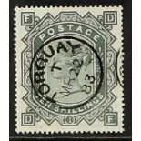 GB.QUEEN VICTORIA 1867-83 10s greenish grey wmk Maltese Cross, SG 128, superb used, well-centred.