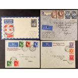 NIGERIA 1936 FLIGHT COVERS with (9 Feb) England - Kano, (16 Oct) London - Lagos via Khartoum, (22