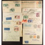TANGANYIKA AIRMAIL COVERS COLLECTION 1931-37 a good range with some showing Tanganyika Territory Air