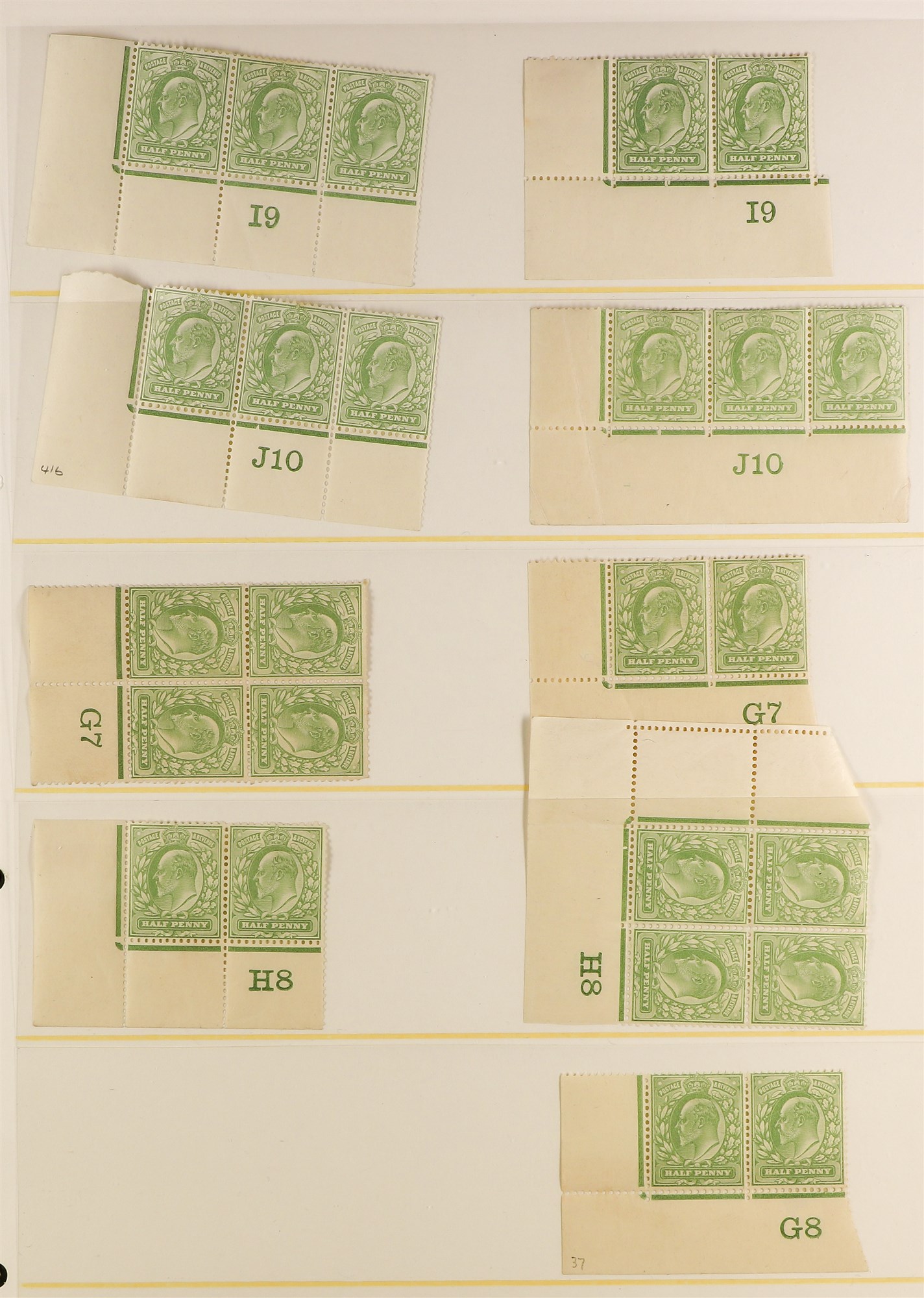 GB.EDWARD VII 1902-11 CONTROLS ½d and 1d collection, in mint or nhm singles, pairs and strips, (57 - Image 2 of 5