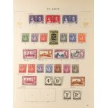 ST LUCIA 1937-1960 mint complete basic run from SG 125 to SG 190, and Postage Dues SG D3/12, Plus