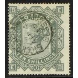 GB.QUEEN VICTORIA 1867-83 10s greenish grey, SG 128, with neat Stock Exchange Glasgow cds, centred