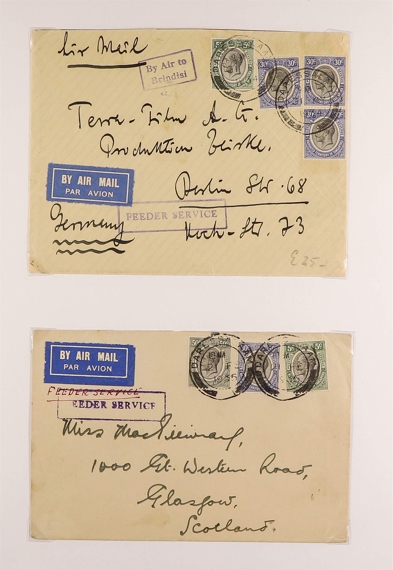 K.U.T. 1927-36 AIRMAIL COVERS COLLECTION incl. 1927 Kenya-Sudan, 1931 Christmas Flight, 1931 - Image 3 of 4