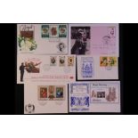 TOPICALS ROYALTY COMMONWEALTH FDC's 1981-2006 illustrated FDC's for 1981, 1986, and 1999 Royal