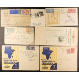 K.U.T. KENYA AIRMAIL COVERS 1927-37 incl. 1927 (Jan) Nairobi to London  endorsed "Delayed through