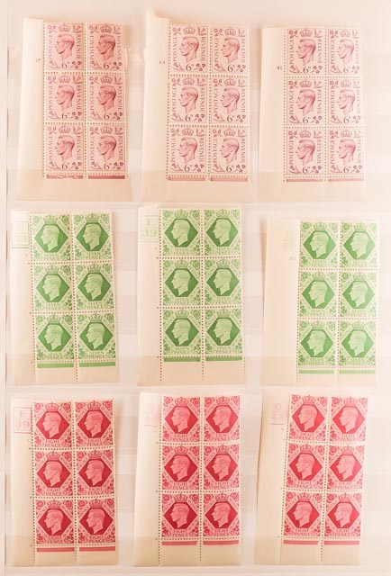 GB.GEORGE VI 1937-47 CONTROL & CYLINDER BLOCKS OF SIX COLLECTION all different fine mint with many - Image 2 of 9