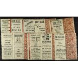 GB.GEORGE V 1924-26 1½d se-tenant Advert pane blocks of four, some with selvedge, fine mint. Panes