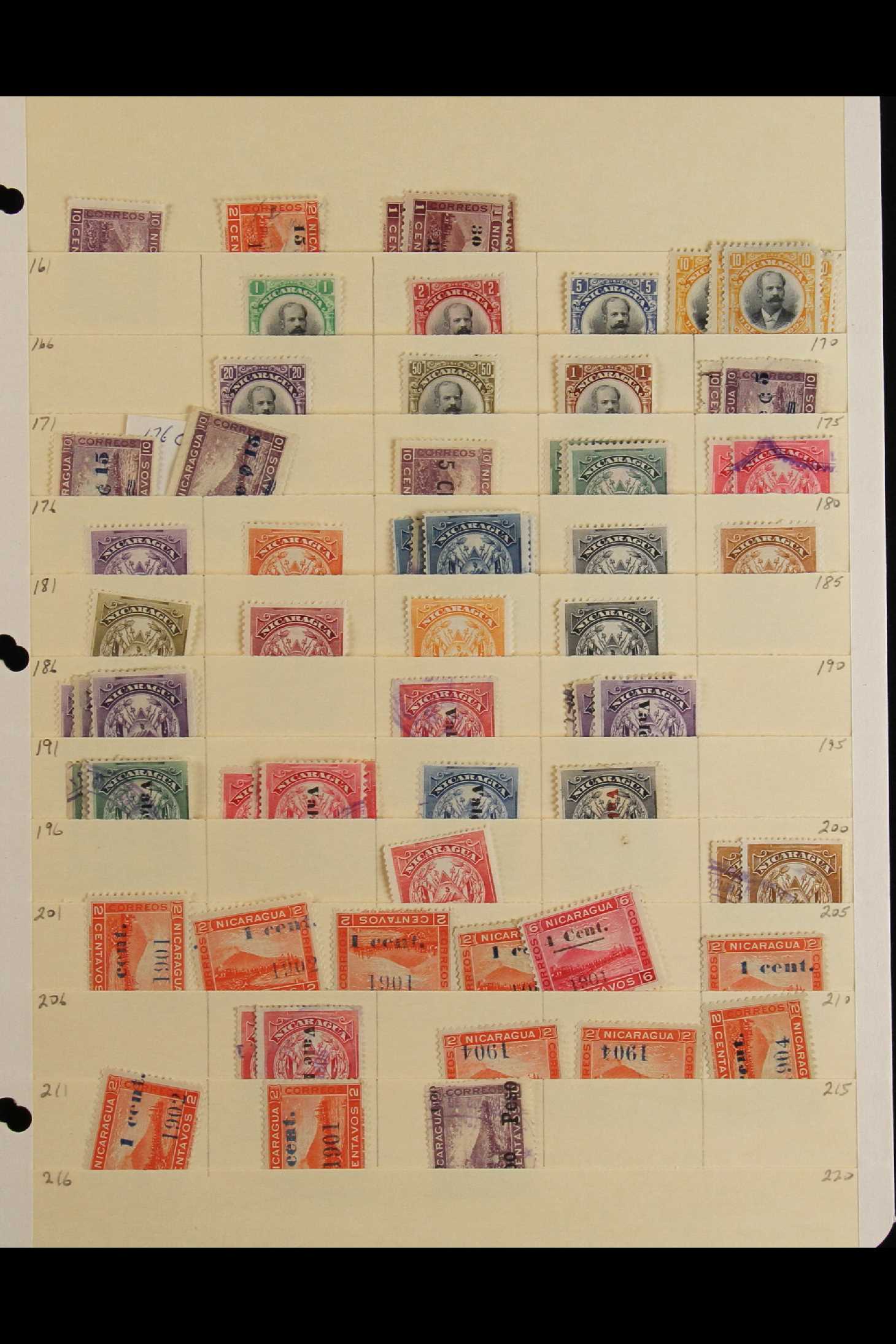 NICARAGUA 1860's -1980's accumulation in a box, with mint, nhm & used stock with sets, Airs, - Image 3 of 8