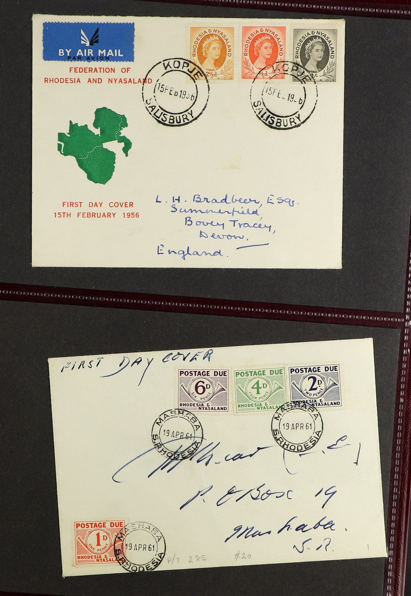 RHODESIA THE RHODESIAS - COVERS COLLECTION IN THREE VOLUMES with a good range of FDC's and other - Image 10 of 13