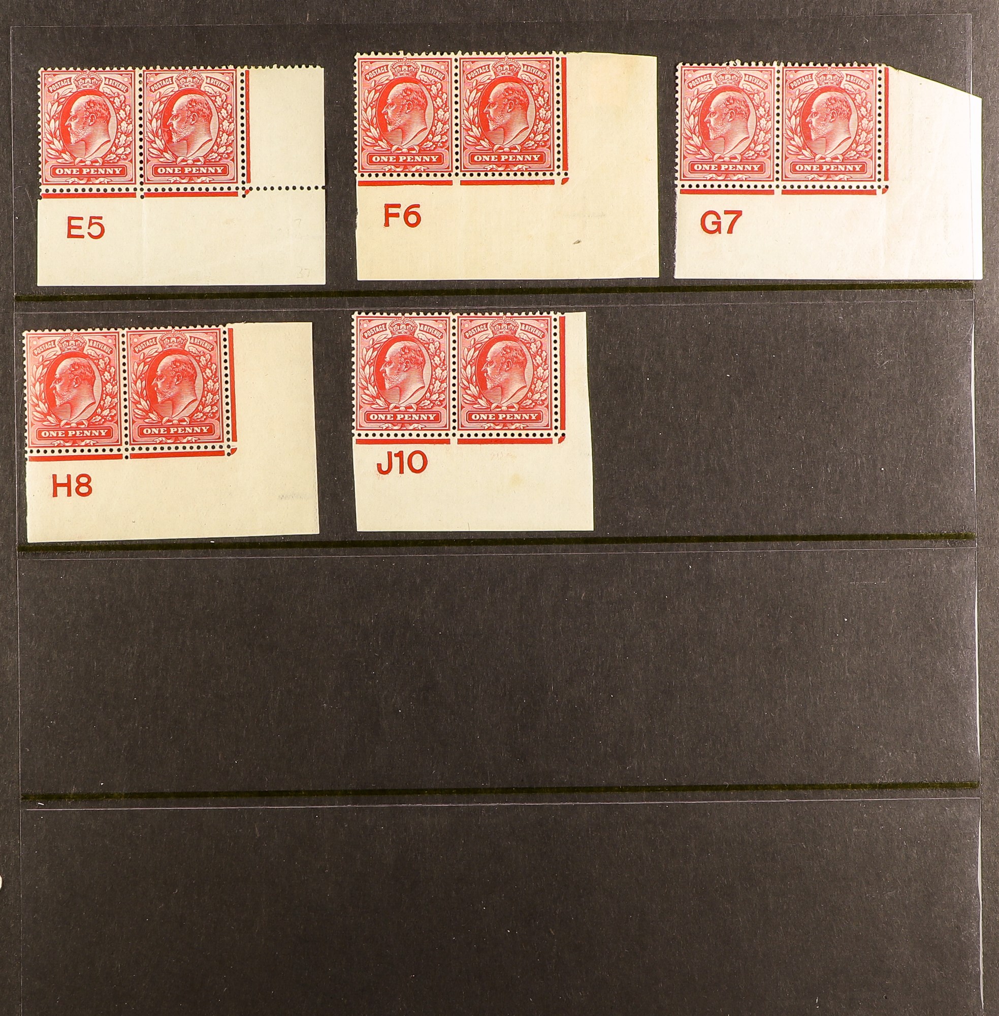 GB.EDWARD VII 1902-11 CONTROLS ½d and 1d collection, in mint or nhm singles, pairs and strips, (57 - Image 4 of 5