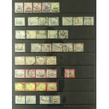 MALAYA STATES FEDERATED MALAY STATES 1900-1934 used ranges with many shades, wmk varieties &